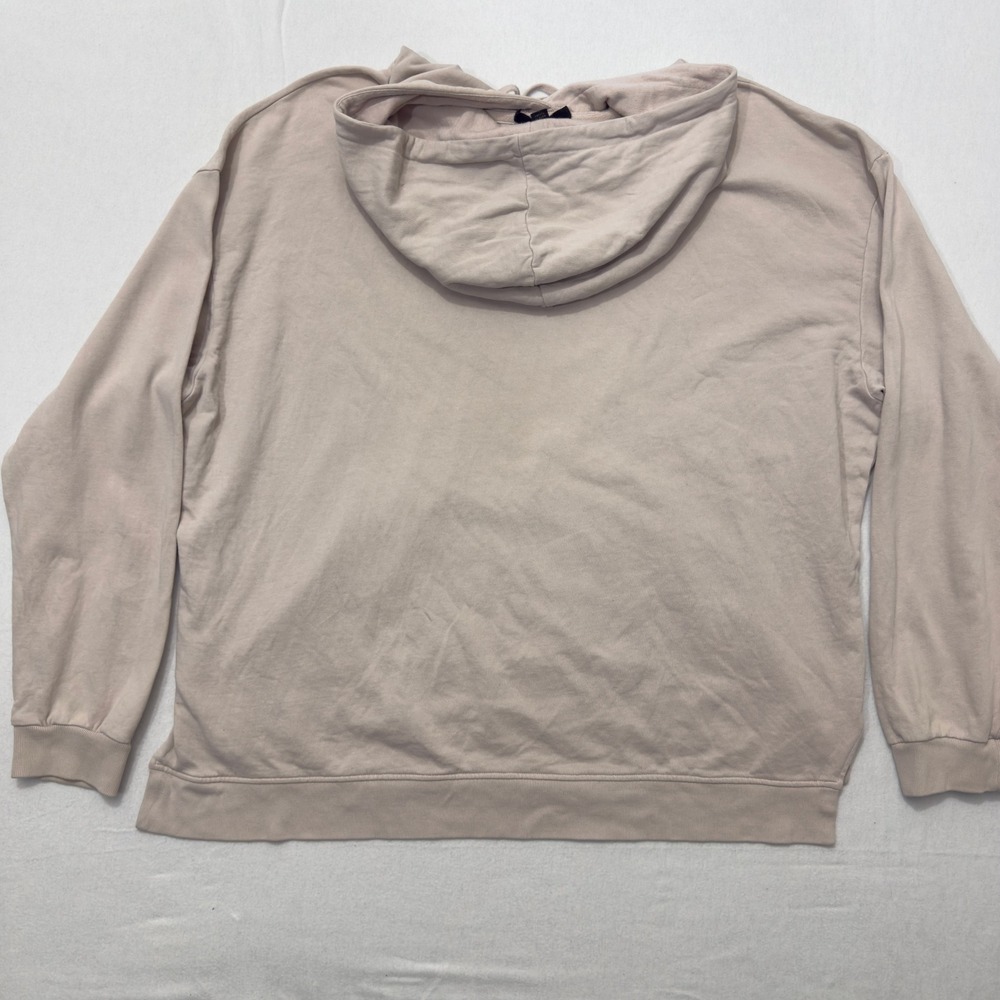 AllSaints Oversized Tor Hoodie Unisex S/M Beige Cotton Modal Lined Minimalist‎ - Picture 9 of 13